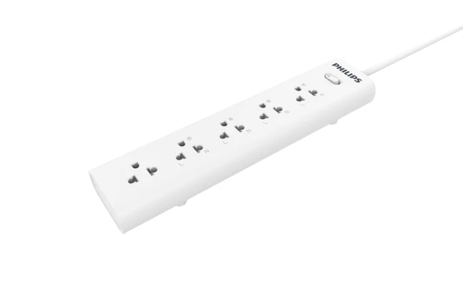 Philips Power Strip 5 AC Outlet with overload Protection, 3M EU